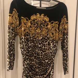 Boston Proper Animal Print sheath dress